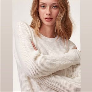 Aritzia Wilfred Free Isabelli Sweater-Cream-Size S